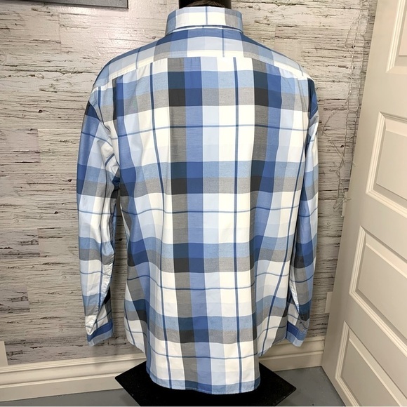 Eddie Bauer Blue White Plaid Active Casual Button Down Shirt Long Sleeves Sz 2XL - Picture 8 of 15